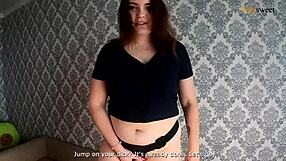 A woman controlling a man sexually with two big strap on types for her own pleasure