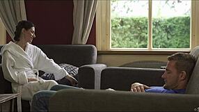 Arian gets her pussy licked with deep cunilingus before sensual kissing and hardcore sex from brunette babe in this pornstar scene.