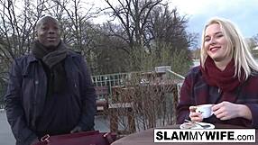 ब्लोंड स्लट को गांड में बड़ा काला लंड चाहिए