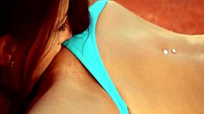 these sensual lesbians are licking and fingering outdoors