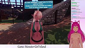 Vtuber Facesitting Monster Girl In Island Game?