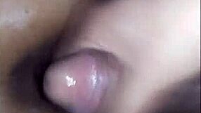 Latina milf gives intense handjob to small cock