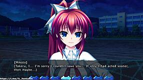 Emotional creampie in hentai game