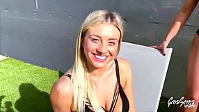 German teen swallowed cum - Facial, anal and ass sex