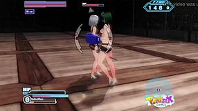 Epic gamble fight with big tits anime teen in playsex games