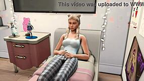 Why is this horny stepsister touching herself for her stepbrother in 3D Sims 4?