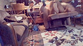 positions where the man penetrates the woman’s vagina rigorously and orally stimulating the women’s pussy in one clip