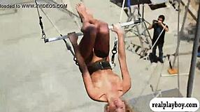 Naked babes swing outdoors in reality softcore