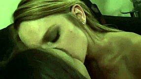 Lesbian girlfriend and boyfriend; getting intimate with each other