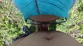 Vulgar Teen Student Performs Nasty Blowjob and Cumshot in Public Outdoor Park