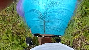 Vulgar Teen Student Performs Nasty Blowjob and Cumshot in Public Outdoor Park