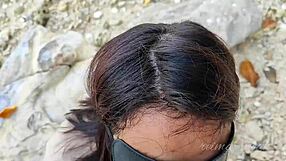 Oh god, pinay moans loudly on the beach while getting fucked, risking it all in public outdoor adventure!