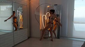 Watch Antonia Sainz rip her clothes off!