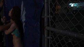 Cum on teen panties in rough outdoor romp, Anya Olsen's only way.