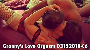 Granny in lingerie craves intense fucking and cum in pussy missionary