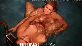Bruna Ferraz and Marcia Imperator Get Wild in Pool Lesbian Action
