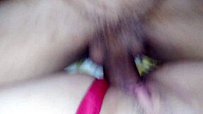 Amateur fun with panties to the side in a casual scene