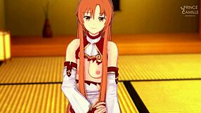 Asuna Gives Detailed Jerk Off Instructions with Pussy Play and Cum Countdown in Anime Roleplay