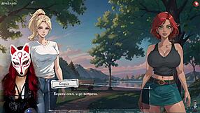 City of Dreams AI Art Game Ep 1 features a blonde teen in cosplay getting pounded doggystyle.