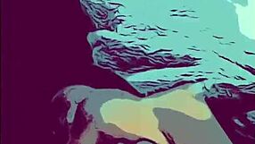 कार्टून स्टाइल में प्यार के लिए मुठ मारती हुई