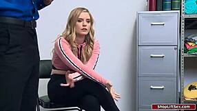 teen student gets fucked at work for stealing