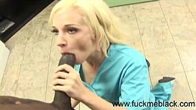 Hot Blonde Takes Enormous Black Cock Blowjob Bent Over Doggystyle Cowgirl Big Cock Riding Interracial Monster Cock