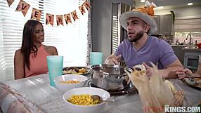 Milf armani black has a great thanksgiving fuck session!