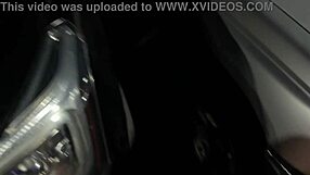 Risky blonde wife blows huge cock in bar lot