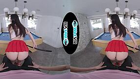 In Cardinal Steamy VR pool table encounter with massive cock