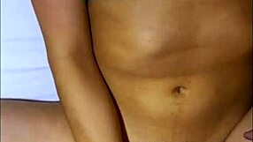 Shy friend shares bed after party.