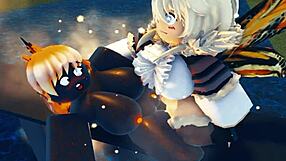 Among its features is the Godzilla and a mother in a steamy anime style sex scene in the Roblox game