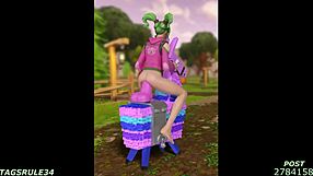 Fortnite 3d cartoon zoey's compilation in seductive furry hues