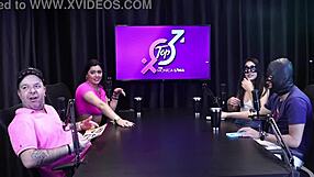 Look at these two teens stripping in sheer red lingerie?