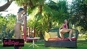 Hey, Kenzie Taylor and Milana May know best in Twistys water hazard scene