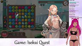 Vtuber Lewdneko's Lewd Isekai Quest with Big Tits Creampie