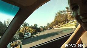 I, the appealing petite teen, adore sucking cock in POV before bent-over doggystyle fucking