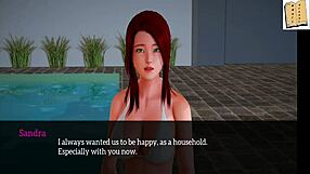 Teen bent over in doggystyle with small tits in hentai family series.