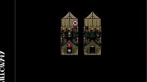 Tina, the swordswoman, battles in scarlet prison hentai game.