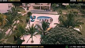 latina redhead slaps big ass in lesbian scene at ggmansion