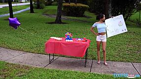 Teen Alicia Reign drilled hard by tattooed Nade Nasty.