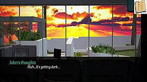 Teen bent over in doggystyle with small tits in hentai family series.