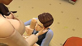 Sims 4 Jenny Takes Big Cock in Wild Game Action.