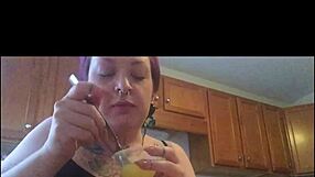 Girls while sick, do perform an aggressive choking, vomiting and throwing up