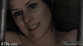 Beautiful woman engages in specific perverted teasing activities