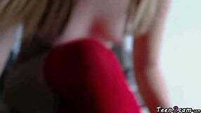 Watch this teen with glasses masturbate on webcam?