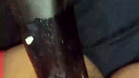 Wife Rides and Bounces on Big Dick Dildo in Homemade Masturbation Scene