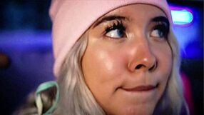 Sexy blonde babe teases on webcam with charm