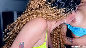 Two women explore with a friend