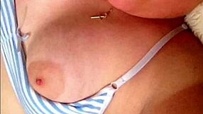 Sexy blonde teen with big tits contrasts her small frame enticingly. Entices with every curve.