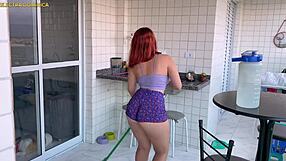 i hired this maid and she wore tiny shorts to tease me, i'm crazy for that big latina ass.